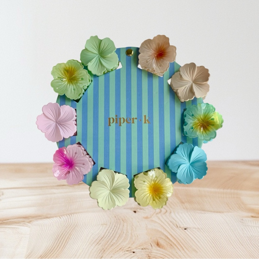 Piper k Multicolor Flower Party Hair Clips
